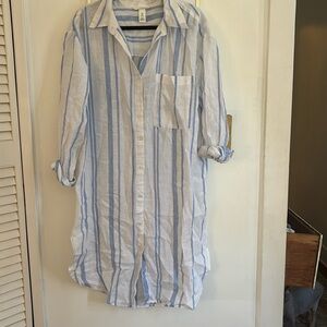 H&M 100% linen dress/cover up new without tags sz M